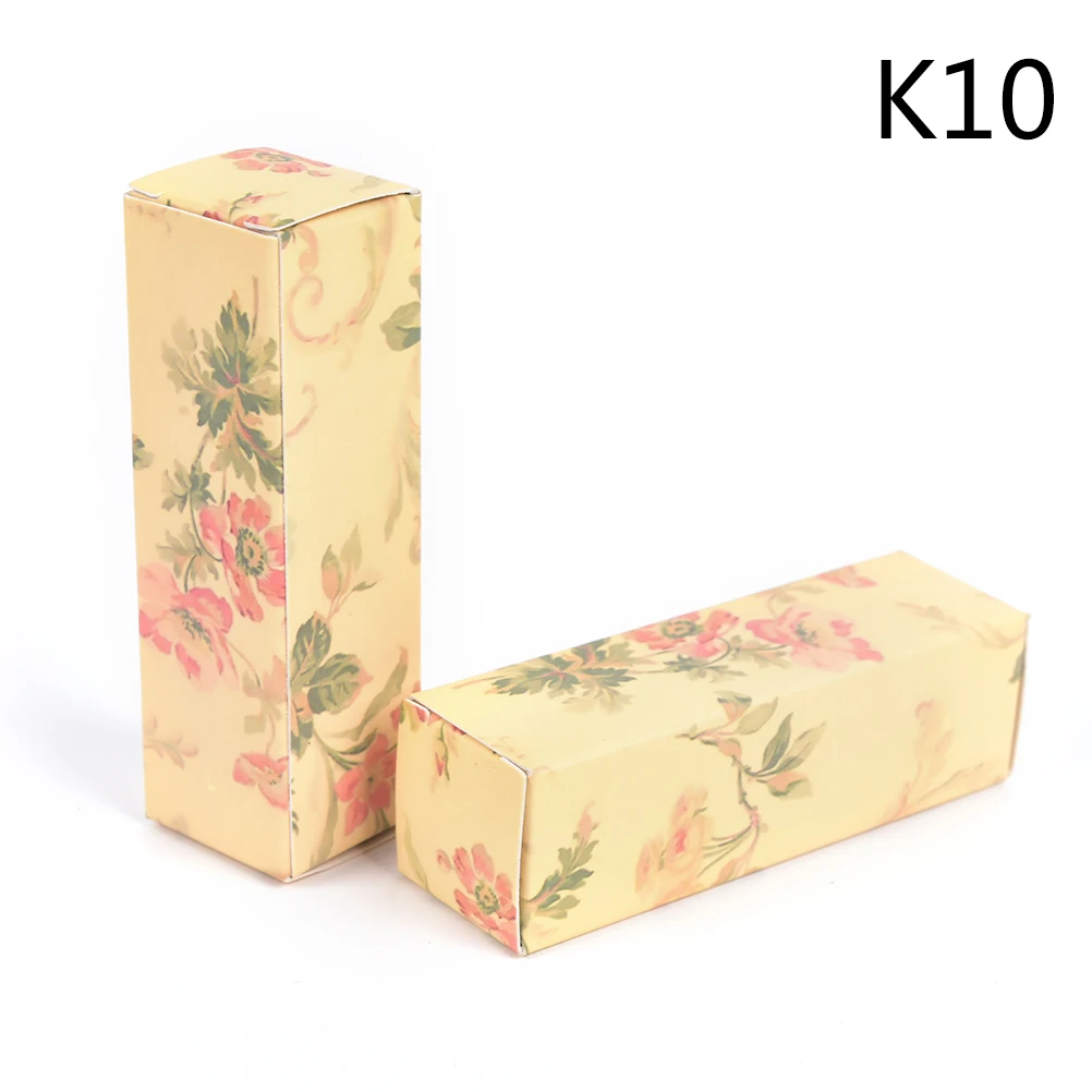 10 шт./лот, 5 г, 5 мл, тюбик для бальзама для губ, картонная коробка, 6 цветов, тюбик для губной помады, DIY упаковка, коробка 25*25*85 мм