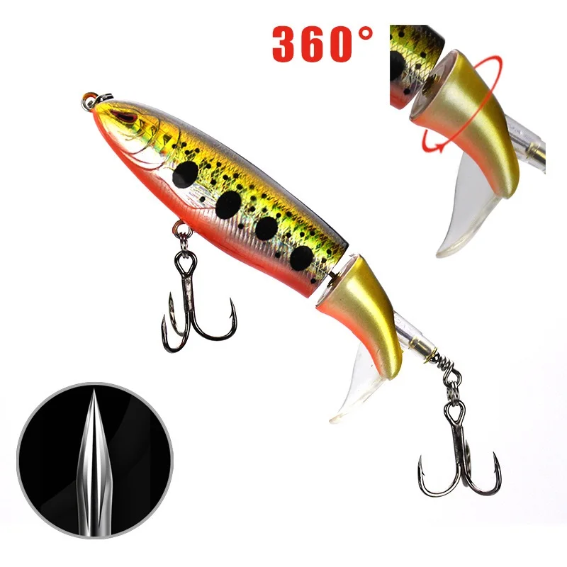 1pc Propeller Tractor Fishing Lure 13g/9cm Hard Bait Floating Water Pencil Outdoor Topwater Whopper plopper Tackle Hot | Спорт и