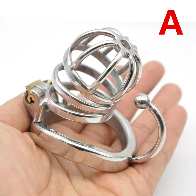 Малая клетка верности для мужчин из нержавеющей стали с дуговыми кольцами