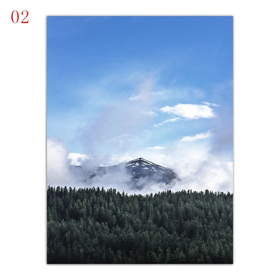 Художественное украшение на холсте для дома гостиной стен гор озера леса