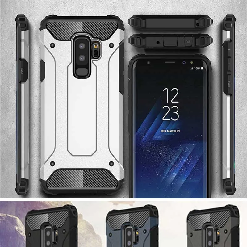 Чехол S9 Plus сверхпрочный противоударный чехол для S8 S7 S6 edge A3 A5 A7 A8 J3 J5 J7 Note9 Note8