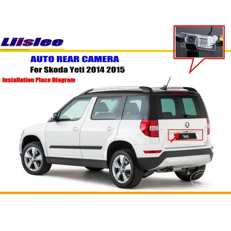 Камера заднего вида/камера вида для Skoda Yeti 2014 2015 / HD CCD RCA NTST PAL/камера освещения