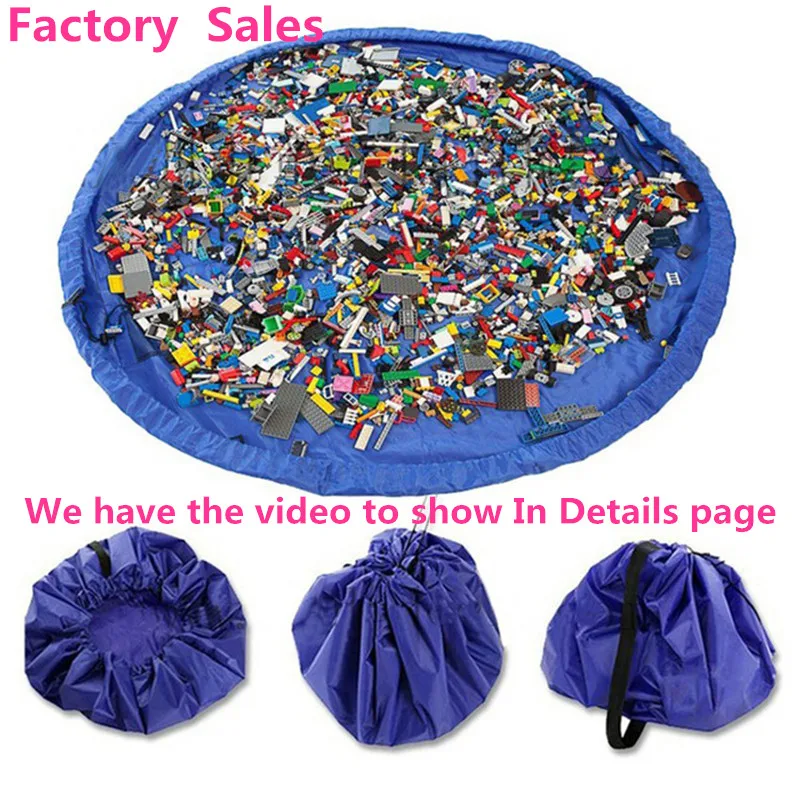 Портативное хранение детских игрушек сумка игровой коврик игрушки Lego Органайзер