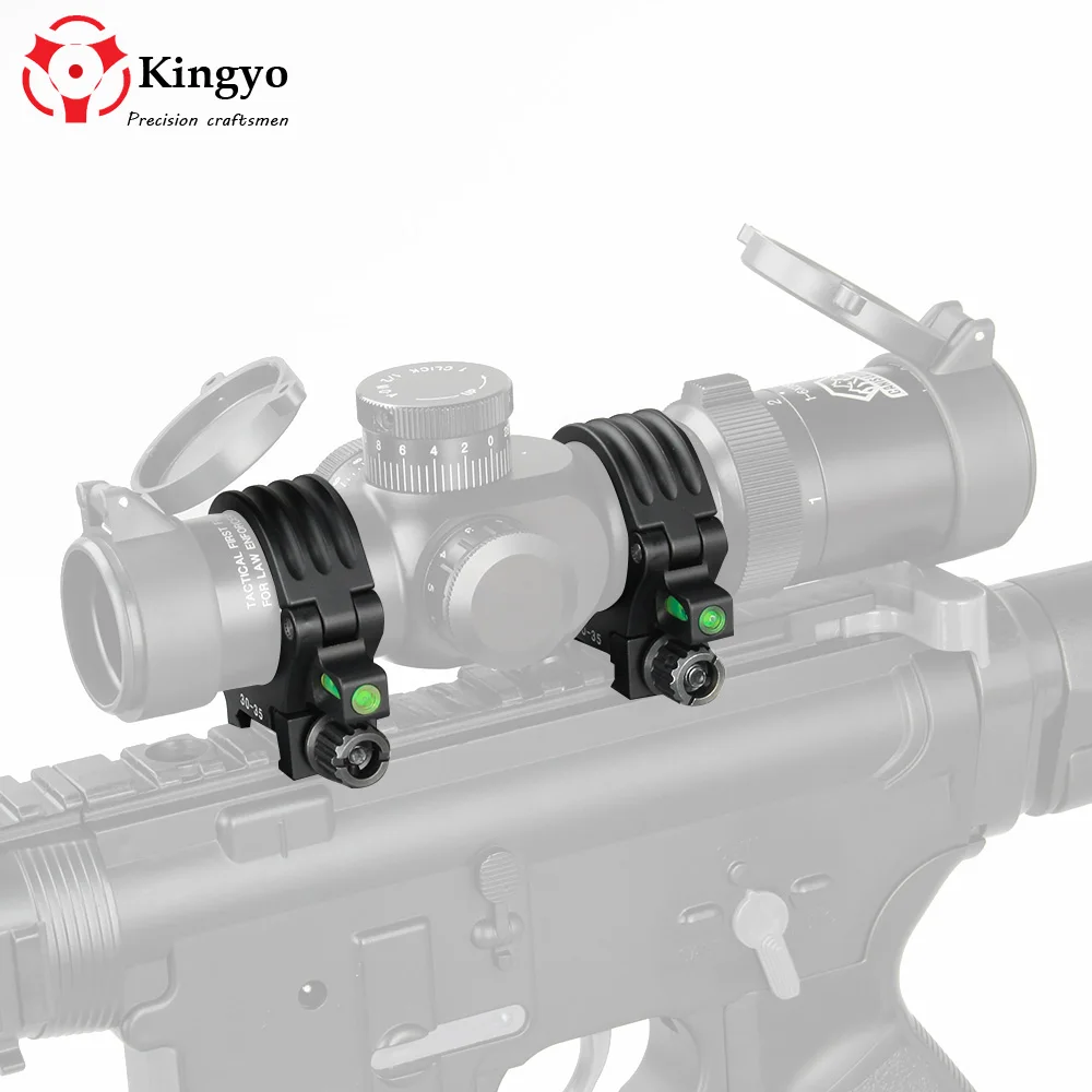1 Pair Tactical Rifle Scopes Mounts 30-35mm Scope Mount With Bubble Level For Hunting Accessories | Спорт и развлечения