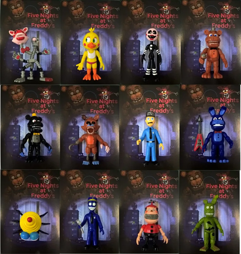 Five Nights At Freddy's 12 шт./компл. FNAF Bonnie Foxy Freddy Fazbear Bear Night At Freddy игрушки Фигурки
