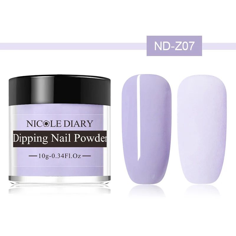 ND-Z07 Nicole Diary 10 г погружающий порошок для ногтей Dip порошок для маникюра в виде раковины перламутровый без лампы, натуральный сухой DIY украшения для ногтей - Цвет: ND-Z07