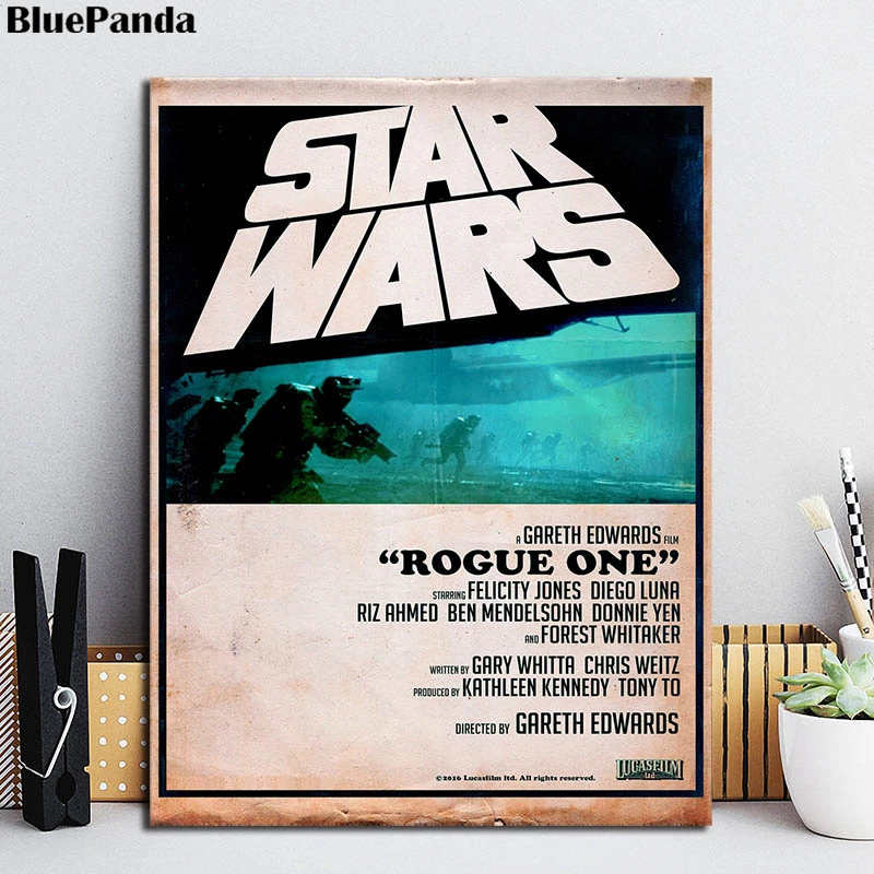 Звездные Войны История Rebel Empire Star X Wing фильм альтернатива винтажный постер