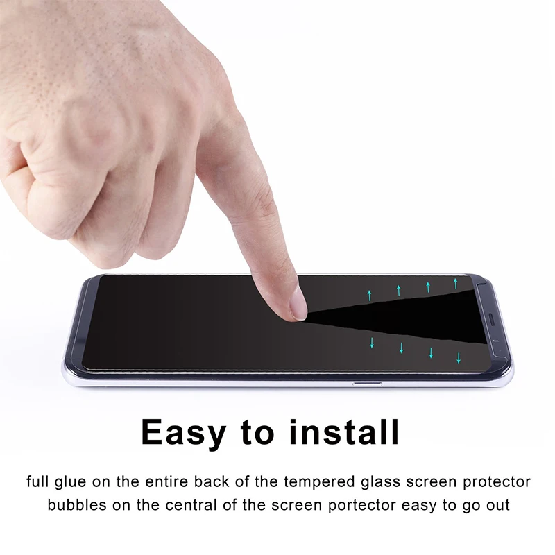 3D закаленное Стекло для samsung Galaxy S9 полностью наклеиваемая поверхность чехол для экрана на ощупь для samsung S9 плюс полный клей Стекло