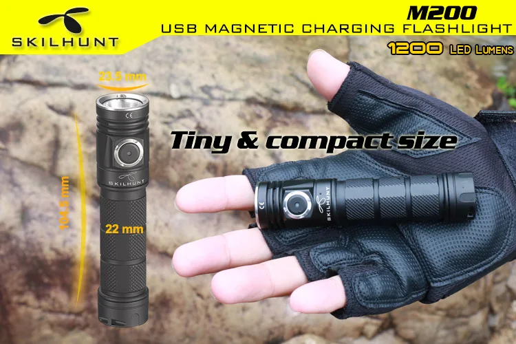 2018 Новый Skilhunt M200 CREE XP L светодиодный 1050 Люмен USB Магнитная Зарядка