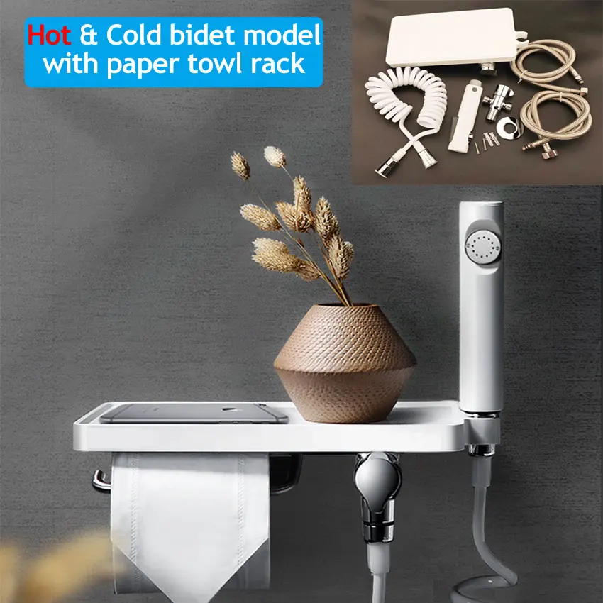 Hot and cold bidet Ecofresh ручной Туалет Биде опрыскиватель набор ручной биде кран для ванной ручной опрыскиватель душевая головка самоочищающаяся - Цвет: Hot and cold bidet