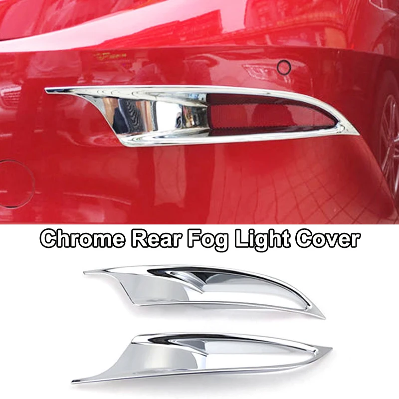 rear foglight cover Для Mazda 3 Axela BM седан хромированный противотуманный светильник, боковое зеркало, накладка, задний багажник, полоса, украшение автомобиля, Стайлинг - Цвет: rear foglight cover