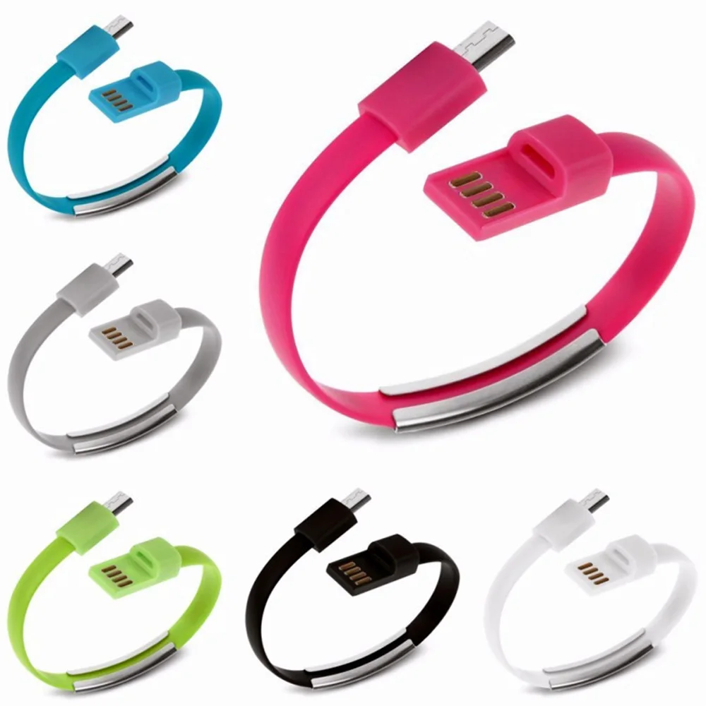 Портативный мини браслет KISSCASE Type C/8Pin/Micro USB кабель для зарядки и передачи данных