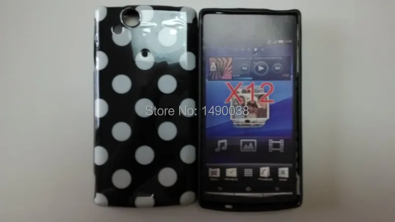 Популярный цветной чехол в горошек из мягкого ТПУ для телефона Sony Xperia acr S LT15i/LT18i/X12