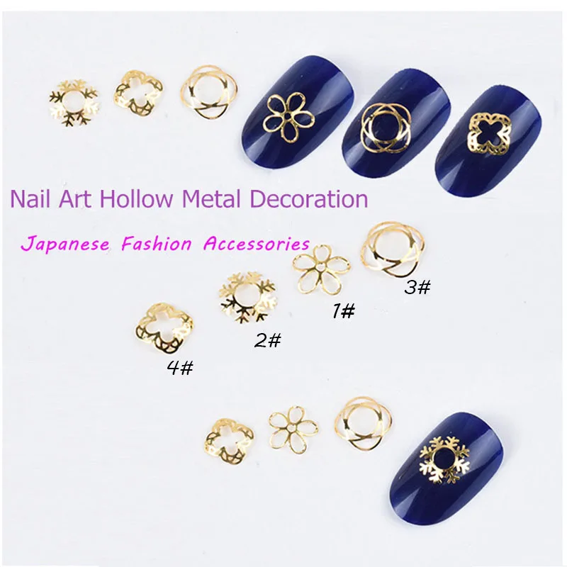 5 шт. Новые блестящие японские модные аксессуары для дизайна ногтей полые