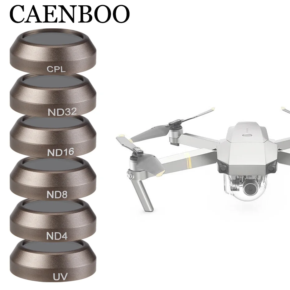 Фильтры дрона для DJI Mavic Pro Platinum UV CPL ND8 16 32 Полярный фильтр Набор камера