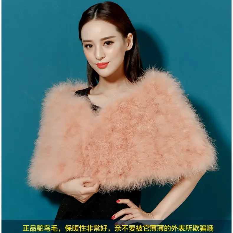 Страусиная накидка с перьями из меха невесты свадебное платье шаль зимнее пальто