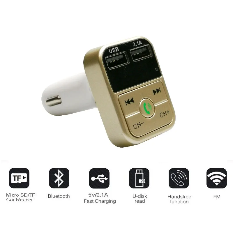Стайлинга автомобилей Bluetooth fm-передатчик Hands Free Car Kit MP3 плеер TF флэш-музыка USB