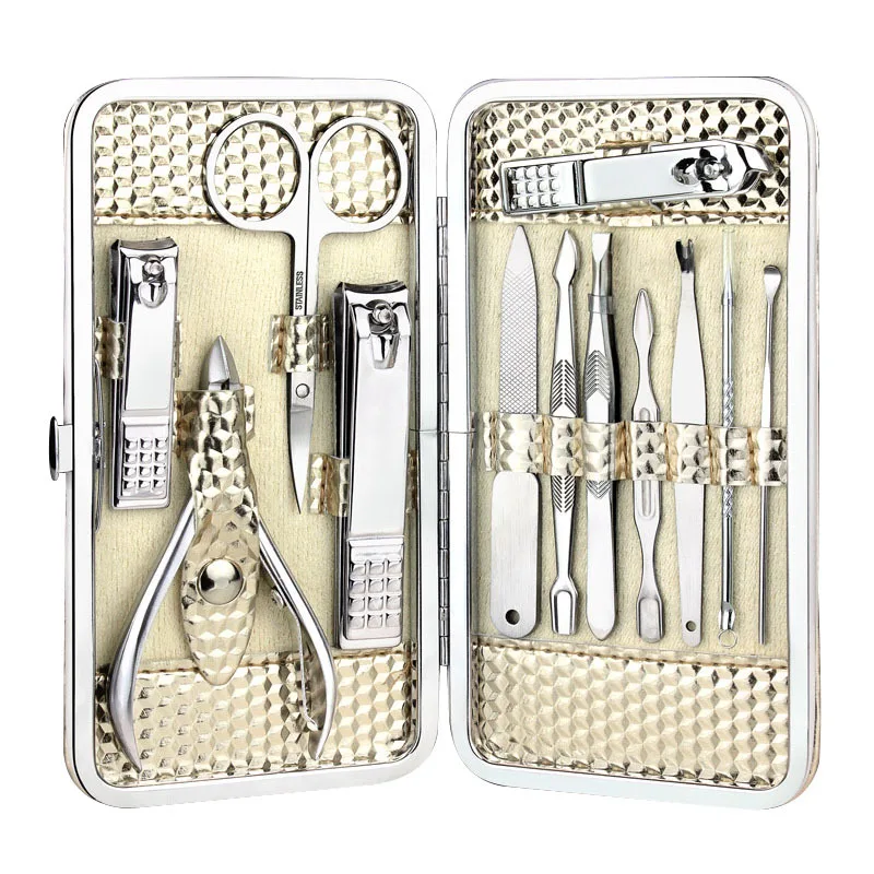 Золотые ножницы для кутикулы профессиональная машинка стрижки ногтей 12 шт.