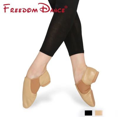 

Children Boys Girls Jazz Dance Shoes Genuine Leather Twin Gores Stretch Slip-On Ballet Dancing Sneakers Kids Training Shoes