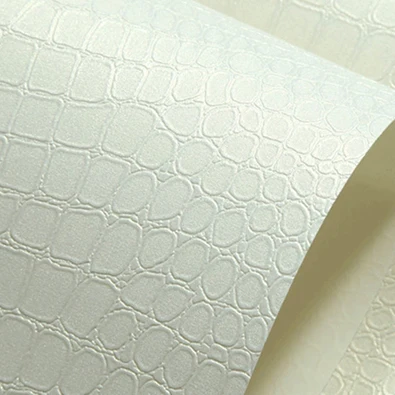 5202 Creamy-white Современная кремово-белая искусственная крокодиловая кожа текстура 3d обои рулоны для стен 3D обои papel де parede виниловые обои - Цвет: 5202 Creamy-white