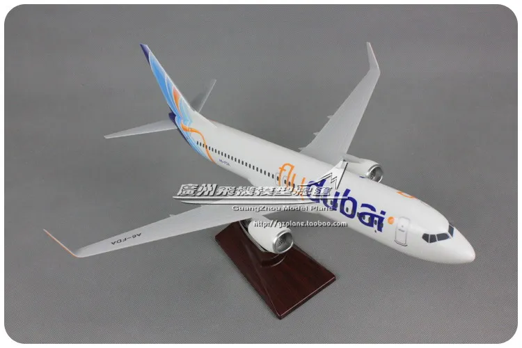 40 см смолы B737 800 Дубай авиакомпаний модель самолета FlyDubai Boeing 737 A6 FDA дыхательные