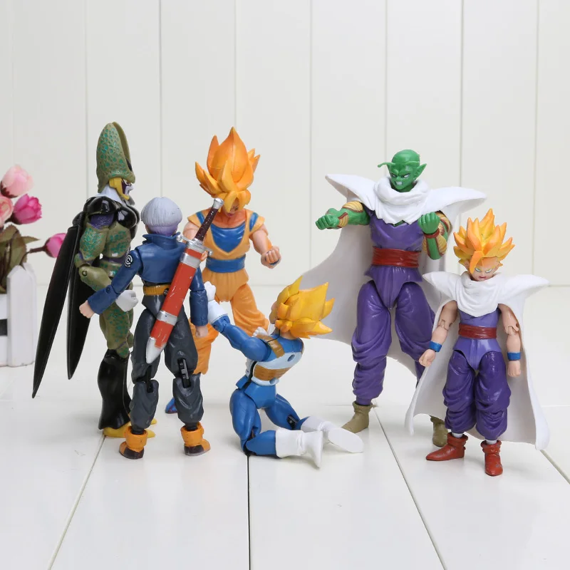 6 шт./компл. аниме Совместное подвижный сын пикколо Гохан Trunks Vegetto сотовый