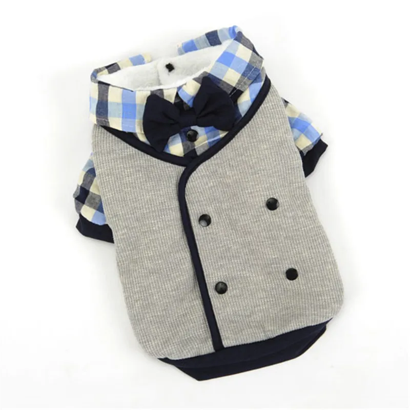 Зимнее пальто для собак куртка одежда мальчиков костюм рубашка-смокинг наряд с