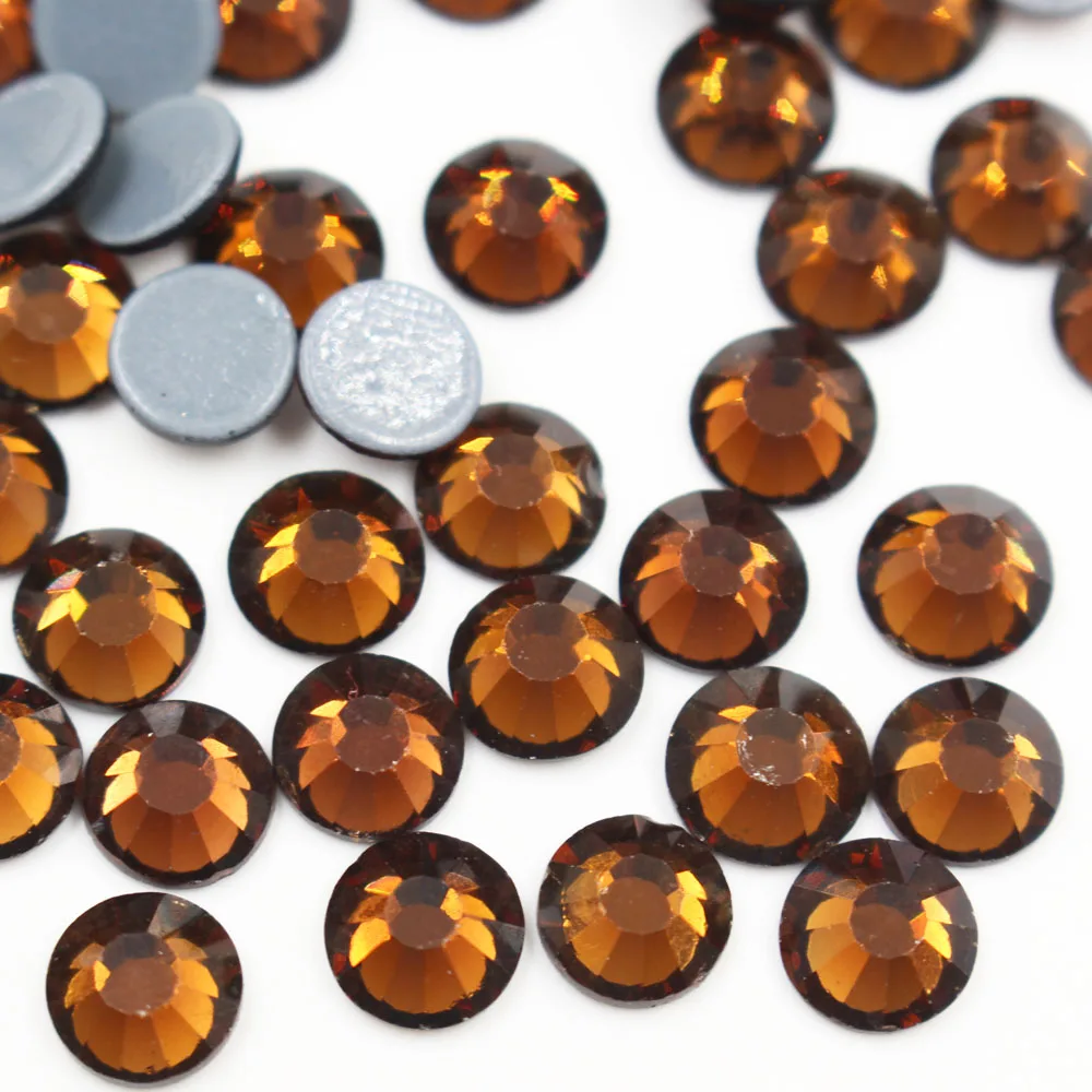 Качество Китай первым SS20 Копченые Кофе Материал Стекло Стразы горячей исправить