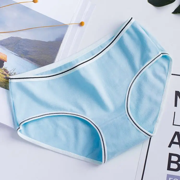 07 blue panties Трусы женские трусики женские стринги трусы трусики женские белье женское стринги женские хлопок ткань средней посадки мягкий комфорт свежий спл - Цвет: 07 blue panties