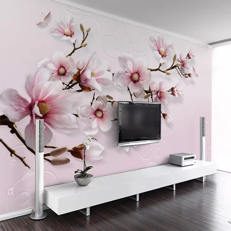 Фотообои на заказ современная настенная 3D Роспись вручную Розовая Лилия