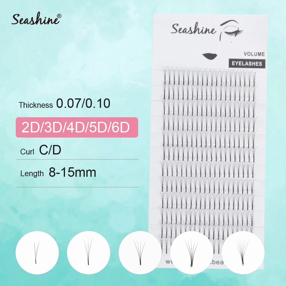 Длинные ресницы Seashine 2D/3D/4D/5D/6D ручной работы искусственная норка русские объемные