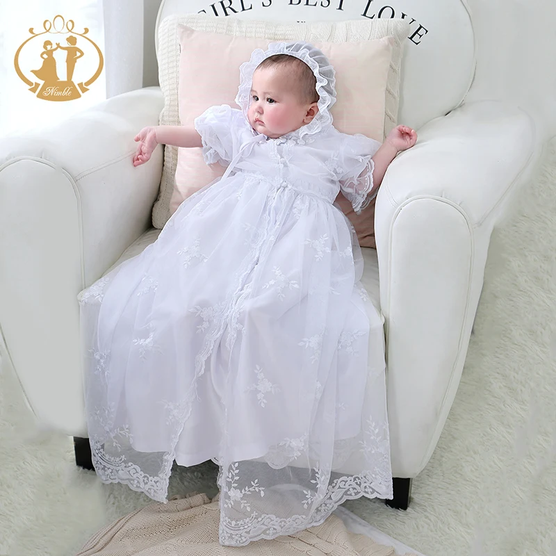 

Nimble baby girl clothes Newborn clothes Baby Christening Gowns White Baby Girl clothes first communion clothes for girls trolls