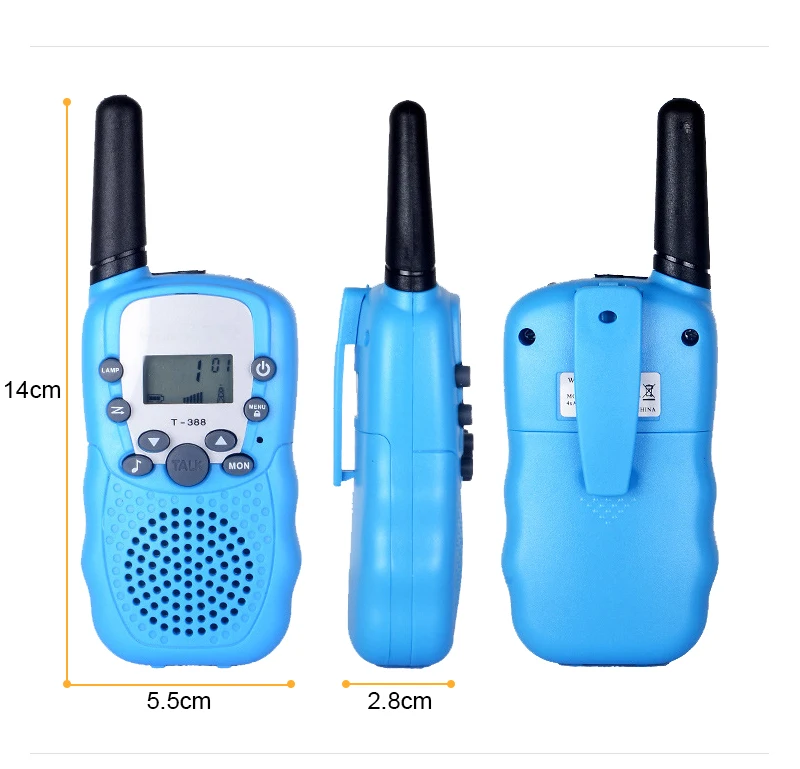 1 пара T-388 Walkie Talkie Игрушки для детей двухстороннее радио портативное