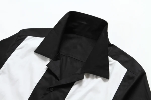 Мужская хлопковая рубашка Candow Look Online в западном и американском стиле черная
