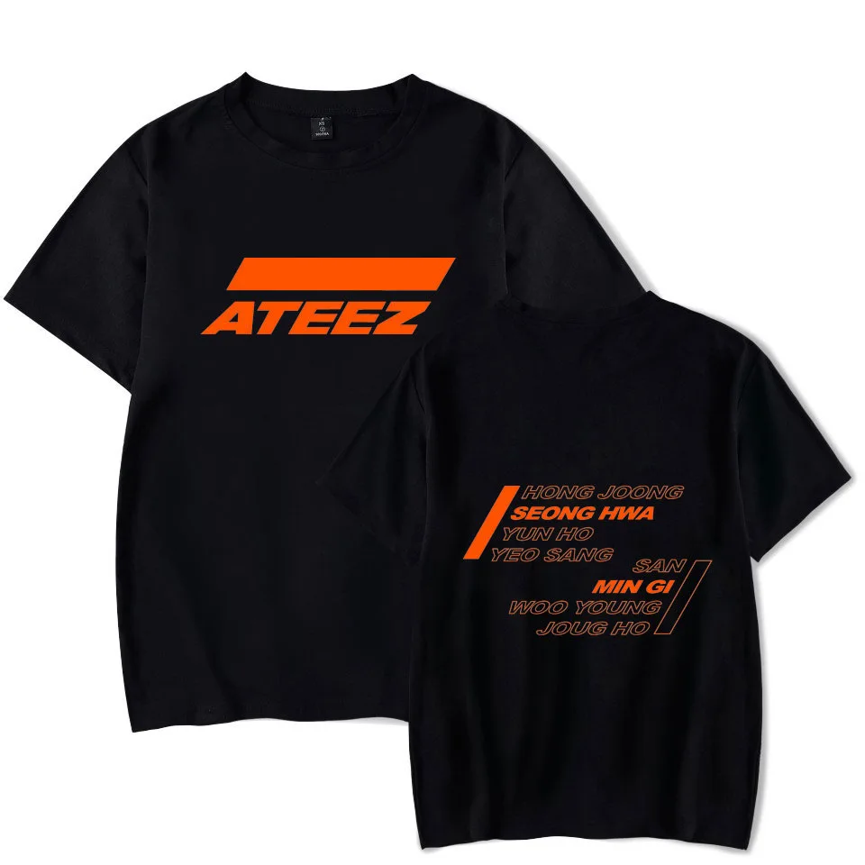 2019 новая Корейская Футболка Kpop ATEEZ с альбомом в стиле хип хоп Повседневная