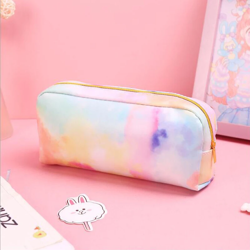 Чехол с облаком Kawaii водонепроницаемый милый большой емкости PU для девочек планировщик Карандаш сумка школьные принадлежности материал Escolar Papelaria