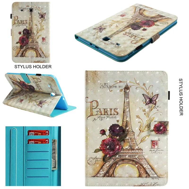 2018 Новый чехол для Tab E T561 SM-T561 9 6 дюймов 3D-принтеры samsung Galaxy T560 SM-T560 PU кожа Стенд Tablet