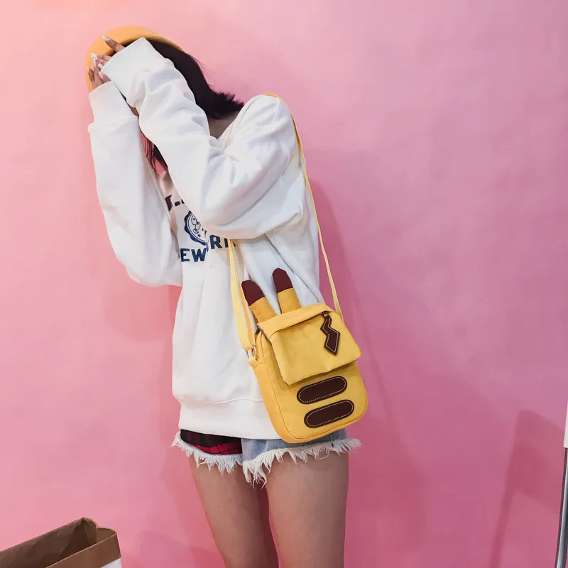 Kawaii Go сумка с рисунком Пикачу через плечо сумки для женщин Sac De Plage Cartable