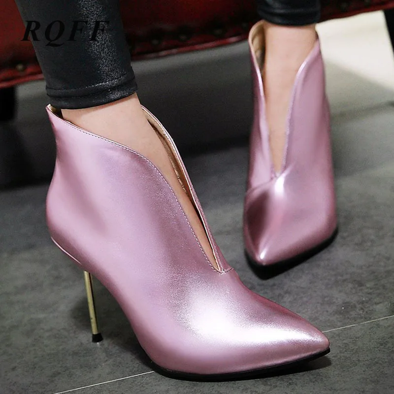 2020 г. Новая модная обувь с острым носком простые ботильоны женские пикантные