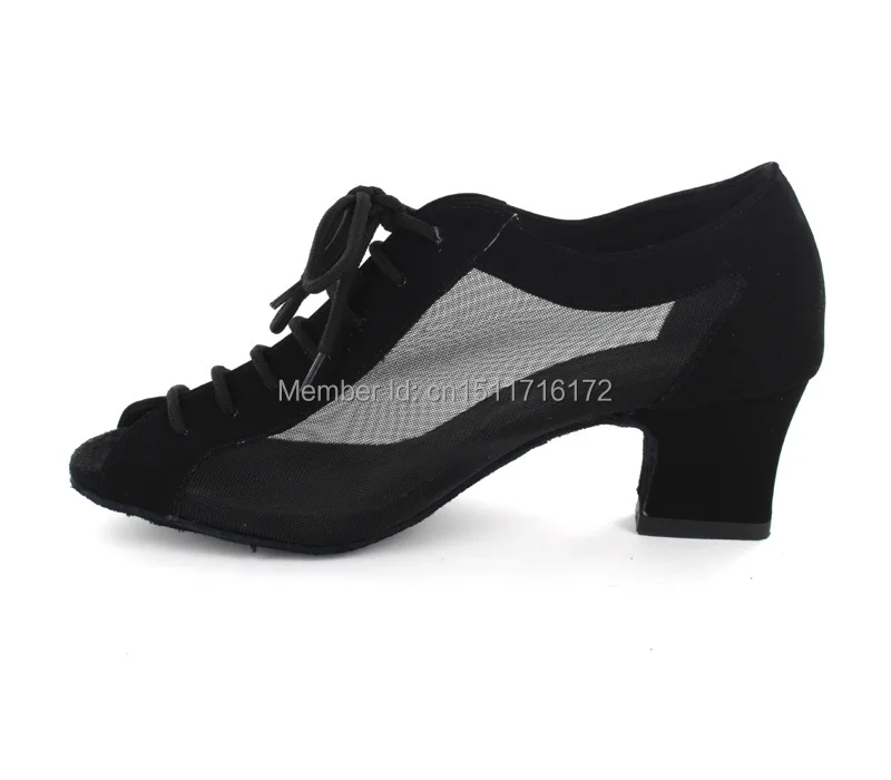 KEEWOODANCE/Лидер продаж черные туфли из нубука и сетчатого материала для бальных