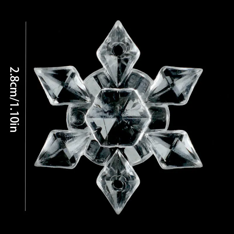 20 шт рождественские украшения снежинки прозрачные Кристальные акриловые Стразы