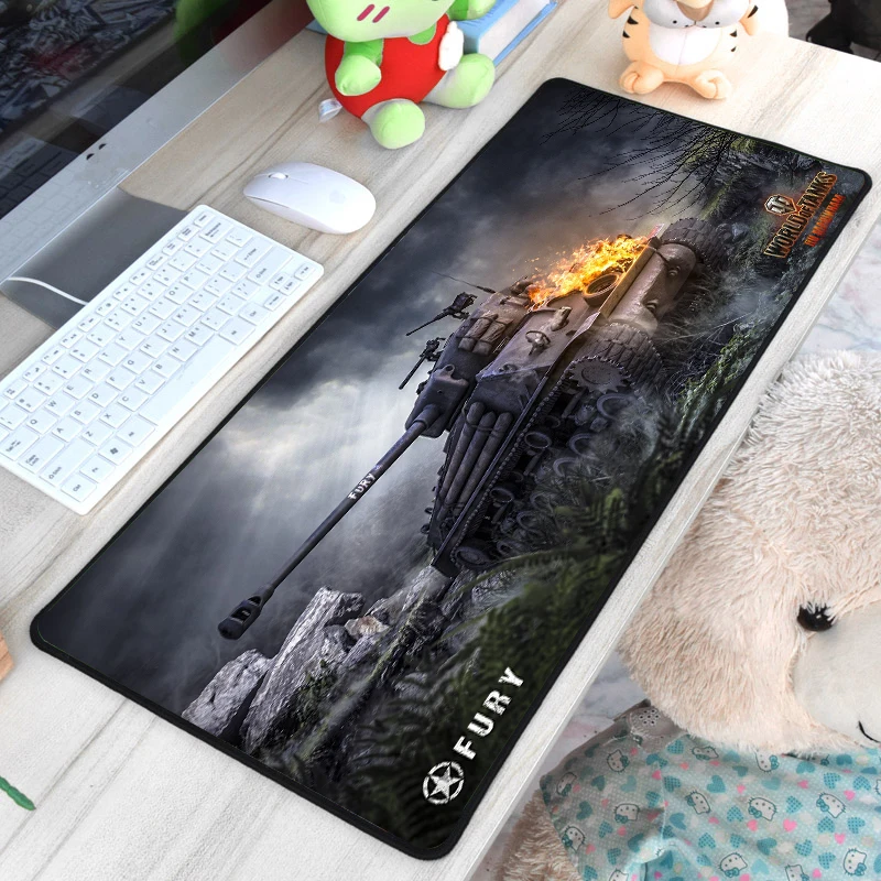 Белый 30*60 см большой игровой коврик для мыши, коврик для игровой мыши, Противоскользящий резиновый игровой коврик для мыши World of Tank, настольный компьютерный коврик - Цвет: Белый