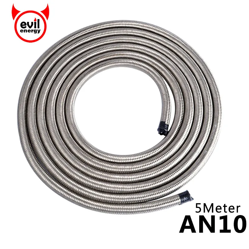 

Evil energy 5 М AN10 нержавеющая сталь газ/масло/Топливопровод шланг Масляный шланг Конец топливный шланг двойной плетеный Топливопровод серебро 16...