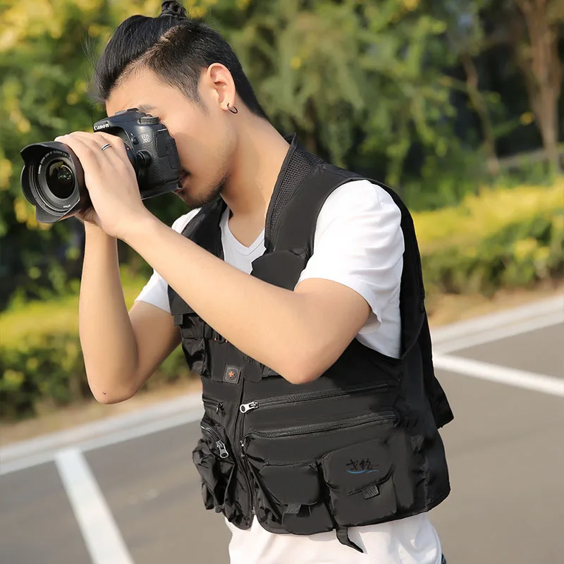 Водонепроницаемый мужской жилет для рыбалки на открытом воздухе фотосъемки