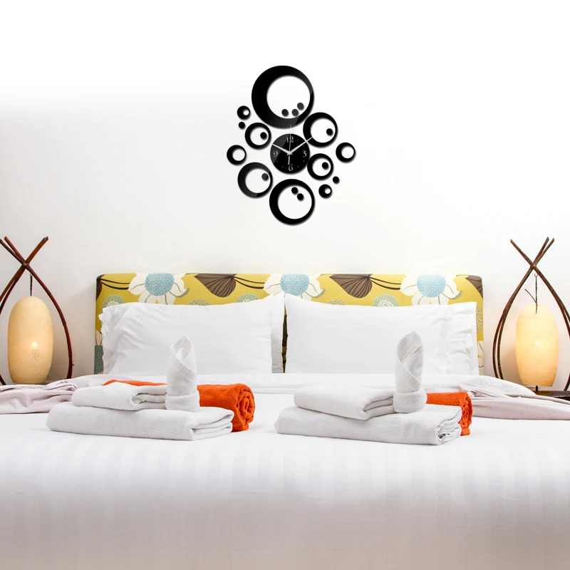 Горячая Распродажа новые настенные часы украшение для дома акриловые зеркальные