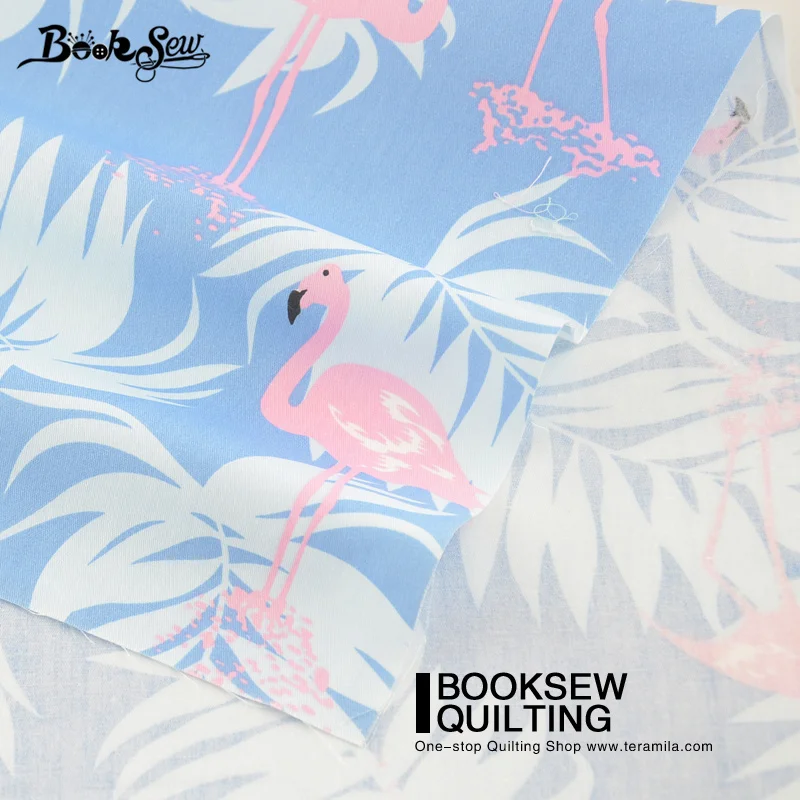 Booksew Cotton Twill Fabric Red-crowned Crane Design Blue Sewing Cloth For Quilting Patchwork Bedding Baby Pillow Cushion Telas | Дом и сад