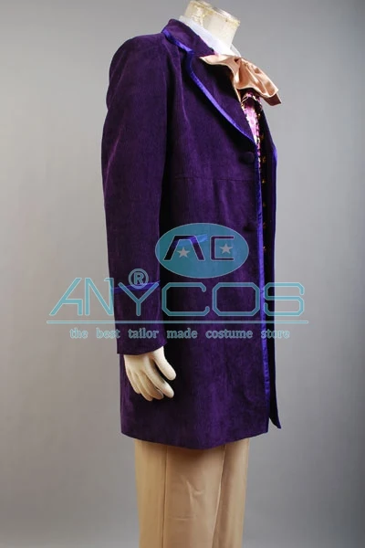 Чарли и шоколадная фабрика 1971 Джонни Деппом Вилли Вонка равномерное фиолетовый