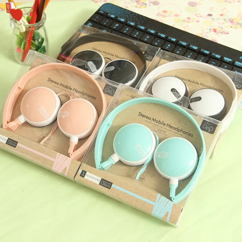 2016 Милые Девушки Наушники Конфеты Цвет Складной Гарнитура 3.5 мм для Mp3 Mp4