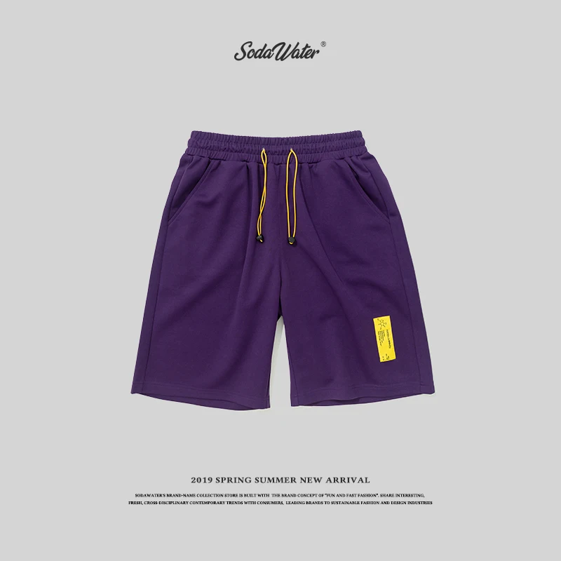 SODAWATER 2019 men's hip hop shorts summer fashion printed sweatpants with elastic waist Knee length Shorts 9360S | Мужская одежда