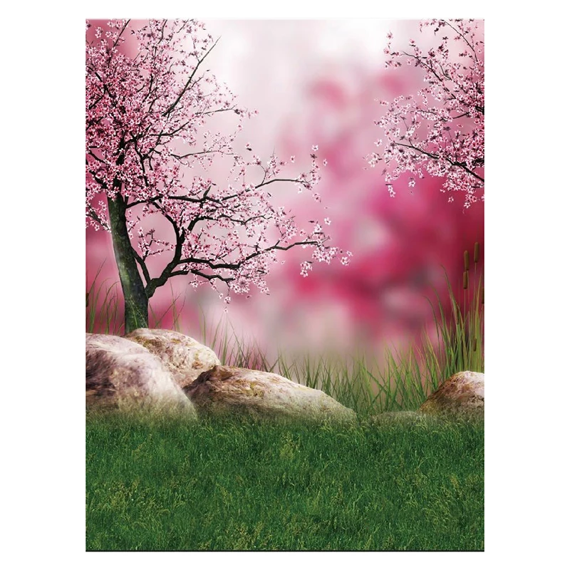 Top Deals 5x7ft Thin Vinyl Studio Photography Backdrop Pink Flowers Photo Background | Электроника